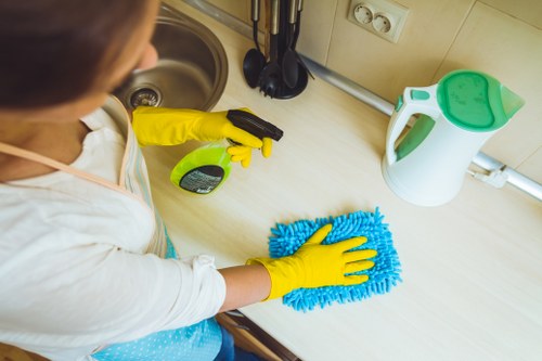 Sustainable cleaning team in Paddington focusing on recycling and reuse