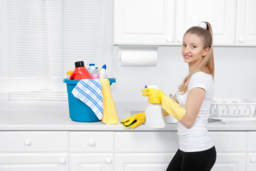 Local cleaners preparing a Paddington flat for new occupants