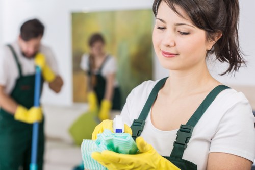 Careful stain removal on soft furnishings for a business property